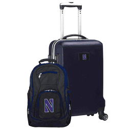 NCAA Northwestern Wildcats Deluxe 2-Piece Backpack & Carry-On Set
