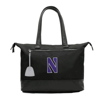 NCAA Northwestern Wildcats Laptop Tote Bag with Colored Zipper Pull Accessory
