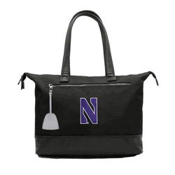 NCAA Northwestern Wildcats Laptop Tote Bag with Colored Zipper Pull Accessory