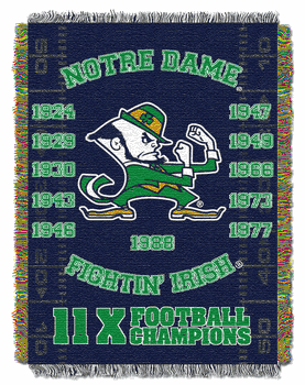 NCAA Notre Dame Fighting Irish Commemorative Series Tapestry Throw