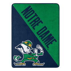 NCAA Notre Dame Fighting Irish Halftone Micro Raschel Throw