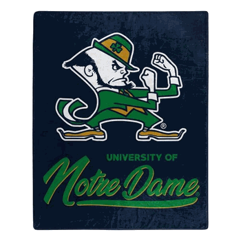 NCAA Notre Dame Signature Raschel Throw Blanket 50x60 Inches