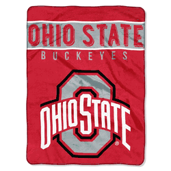 Ohio State Buckeyes Basic Raschel Plush Throw Blanket