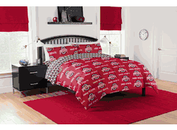 NCAA Ohio State Buckeyes Buckeyes Full Rotary Bed In A Bag Set