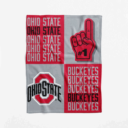 NCAA Ohio State Buckeyes Domino Swaddle Blanket 40x50 inches