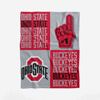 NCAA Ohio State Buckeyes Domino Swaddle Blanket 40x50 inches