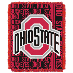 NCAA Ohio State Buckeyes Double Play Jacquard Throw