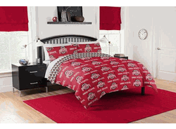 NCAA Ohio State Buckeyes Full Rotary Bed In A Bag Set
