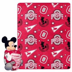 NCAA Ohio State Pennant Mickey Hugger Pillow & Silk Touch Throw Set