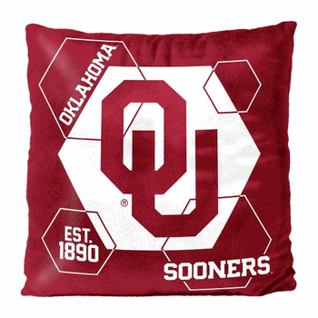 NCAA Oklahoma Connector Velvet Reverse Pillow 16x16 Inches
