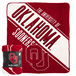 NCAA Oklahoma Section Micro Raschel Throw Blanket 46x60 Inches