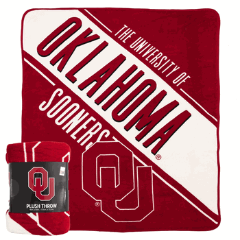NCAA Oklahoma Section Micro Raschel Throw Blanket 46x60 Inches