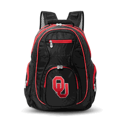 NCAA Oklahoma Sooners  19" Premium Laptop Backpack with Colored Trim