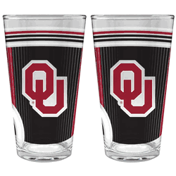 NCAA Oklahoma Sooners 2pc Pint Glass Set