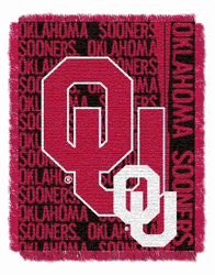 NCAA Oklahoma Sooners Double Play Jacquard Throw