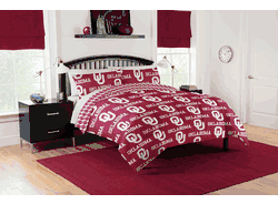 NCAA Oklahoma Sooners Full Rotary Bed In A Bag Set