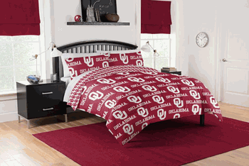 NCAA Oklahoma Sooners Full Rotary Bed In A Bag Set
