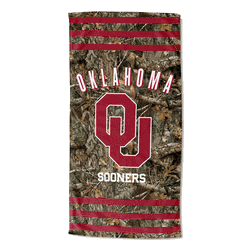 NCAA Oklahoma Sooners Real Tree Stripes Beach Towel
