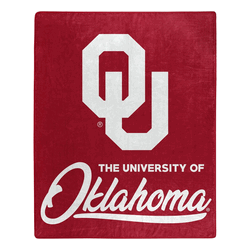 NCAA Oklahoma Sooners Signature Raschel Throw Blanket 50x60