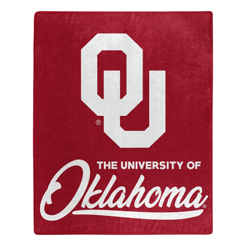 NCAA Oklahoma Sooners Signature Raschel Throw Blanket 50x60