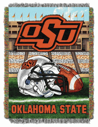 NCAA Oklahoma State Homefield Advantage Woven Tapestry Throw Blanket 48x60 Inches