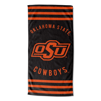 NCAA Oklahoma State Stripes Beach Towel 30x60 Inches