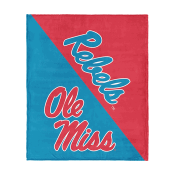 NCAA Ole Miss Rebels Halftone Silk Touch Throw Blanket 46x60 inches