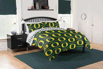 NCAA Oregon Ducks Full Rotary Bed In A Bag Set