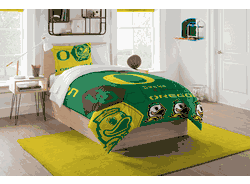 NCAA Oregon Ducks Hexagon Twin Comforter Set
