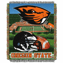 NCAA Oregon State Homefield Advantage Woven Tapestry Throw Blanket 48x60 Inches
