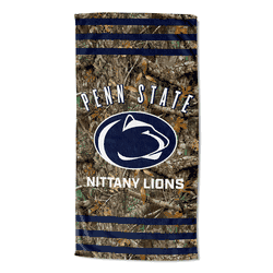 NCAA Penn State Nittany Lions Real Tree Stripes Beach Towel