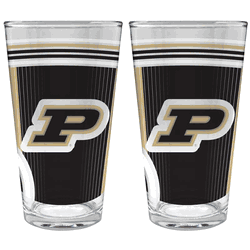 NCAA Purdue Boilermakers 2pc Pint Glass Set