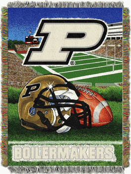NCAA Purdue Homefield Advantage Woven Tapestry Throw Blanket 48x60 Inches