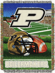 NCAA Purdue Homefield Advantage Woven Tapestry Throw Blanket 48x60 Inches