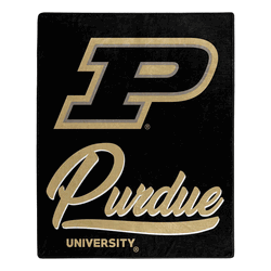 NCAA Purdue Signature Raschel Throw Blanket 50x60 Inches