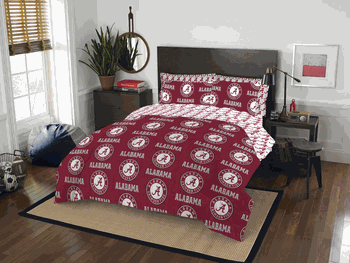 NCAA Rotary Alabama 7 PC Queen Bed In Bag Set
