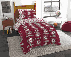 NCAA Rotary Alabama Crimson Tide 5 PC Twin Bed In Bag Set