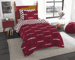 NCAA Rotary Arkansas 5 PC Twin Bed In Bag Set