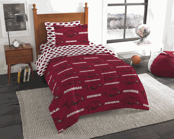 NCAA Rotary Arkansas 5 PC Twin Bed In Bag Set
