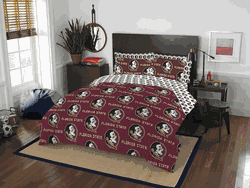 NCAA Rotary Florida State Seminoles 7 PC Full Bed In Bag Set