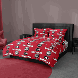 NCAA Rotary Georgia 7 PC Queen Bed In Bag Set