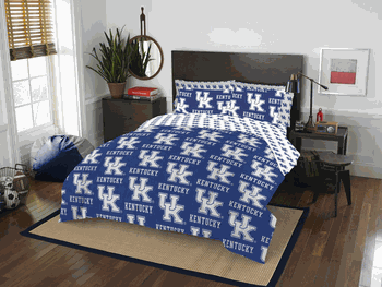 NCAA Rotary Kentucky 7 PC Queen Bed In Bag Set