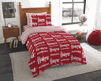 NCAA Rotary Nebraska 5 PC Twin Bed In Bag Set