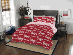 NCAA Rotary Nebraska Cornhuskers 7 PC Full Bed In Bag Set