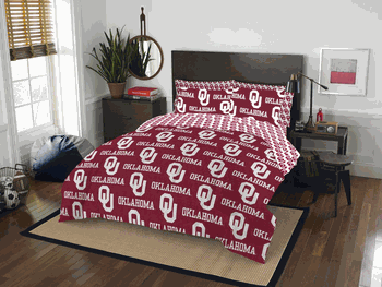 NCAA Rotary Oklahoma 7 PC Full Bed In Bag Set