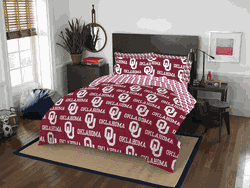 NCAA Rotary Oklahoma Sooners 7 PC Full Bed In Bag Set
