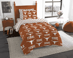 NCAA Rotary Texas Longhorns 5 PC Twin Bed In Bag Set