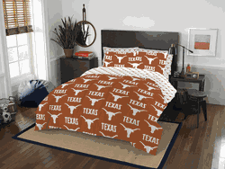 NCAA Rotary Texas Longhorns 7 PC Full Bed In Bag Set