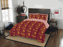 NCAA Rotary USC Trojans 7 PC Full Bed In Bag Set