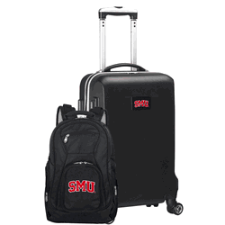 NCAA SMU Mustangs Deluxe 2-Piece Backpack & Carry-On Set